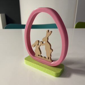 Tischdeko Osterei Hasenmotiv